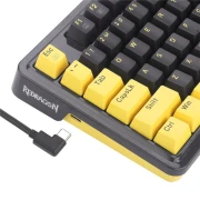 لوحة مفاتيح ألعاب Redragon ELF K649 سلكية بغطاء 75% RGB - أسود | K649PY-RGB