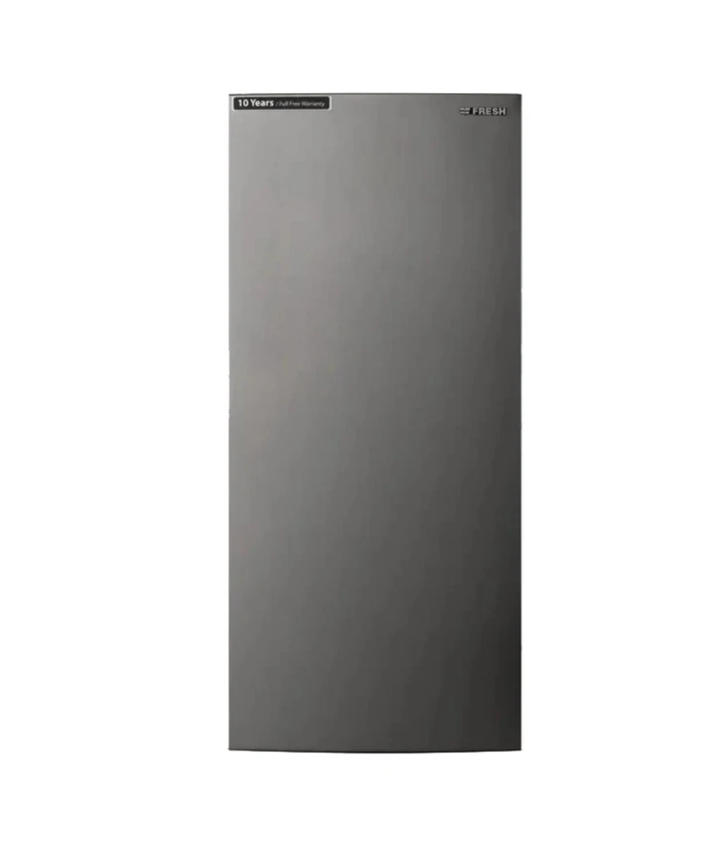 فريزر رأسي فريش FNU-LR250S بمقبض داخلي، نوفروست، 5 درج، 130 لتر، ستانلس ستيل - Fresh-500017158
