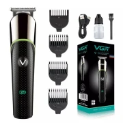 ماكينة حلاقة في جي ار كهربائية بروفيشنال يو اس بي قابلة للشحن للرجال، أسود  - V-191
