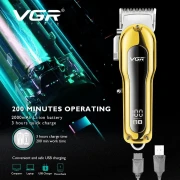 ماكينة حلاقة في جي ار قابلة للشحن، ذهبي - V-680
