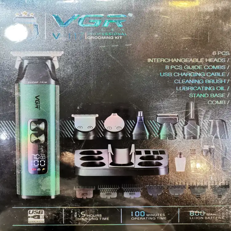 مجموعة حلاقة الشعر الاحترافية V-117 من فى جى ار  14×1