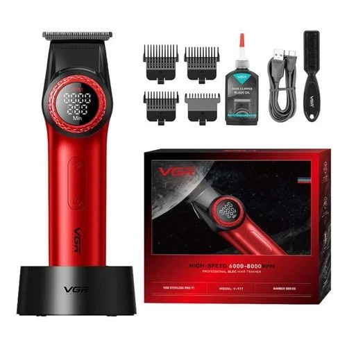 VGR V-977ماكينة قص الشعر الاحترافية اللاسلكية - قابلة لإعادة الشحن
