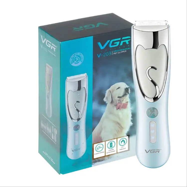 ماكينة قص شعر الحيوانات الأليفة VGR V-203، لون أخضر