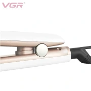 مكواة فرد الشعر في جي ار، ألواح سيراميك، أبيض، V-522