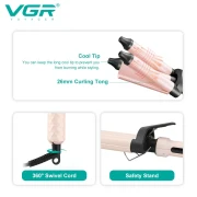 مكواة فرد الشعر الاحترافية VGR V-593- ابيض