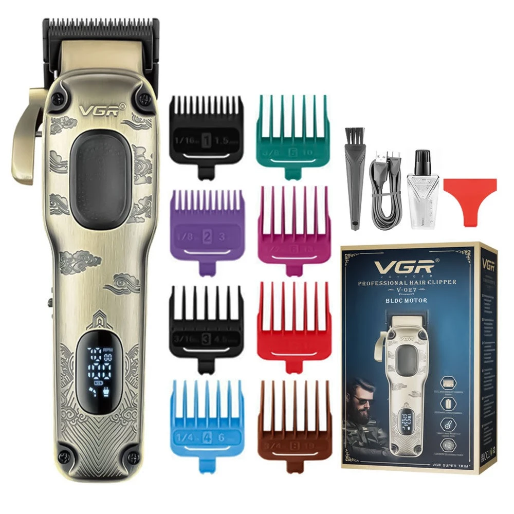 ماكينة قص الشعر اللاسلكية الاحترافية VGR V-027 للرجال