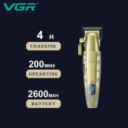 VGR V-036 - ماكينة قص الشعر الاحترافية ذات الجودة العالية، قابلة لإعادة الشحن