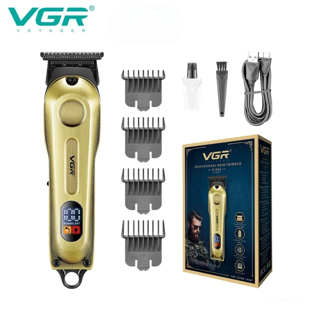 VGR V-294 - ماكينة حلاقة كهربائية احترافية للرجال. قابلة لإعادة الشحن.