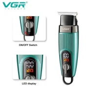 VGR ماكينة حلاقة شعر ولحية احترافية لاسلكية قابلة لإعادة الشحن-V-975