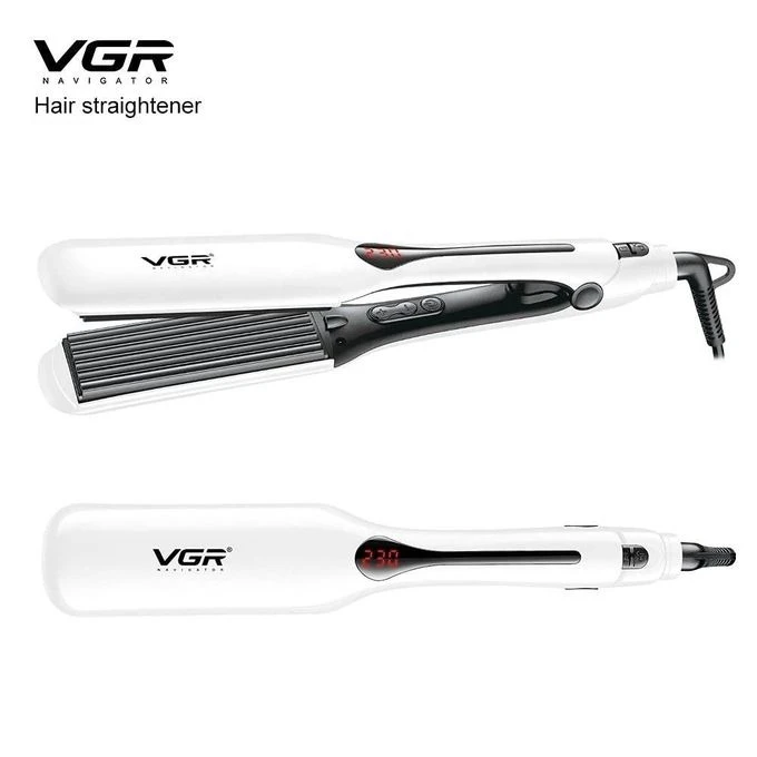 VGR V-557 تقنية التسخين السريع الاحترافية للشعر الموحد، 100 درجة مئوية إلى 230 درجة مئوية، درجة حرارة قابلة للتعديل مع شاشة LED، سلك دوار 360 درجة