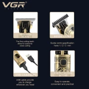 ماكينة تشذيب الشعر الاحترافية VGR V-097 القابلة لإعادة الشحن للرجال