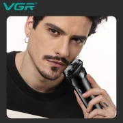 ماكينة حلاقة كهربائية لاسلكية قابلة لإعادة الشحن ومقاومة للماء VGR V-312