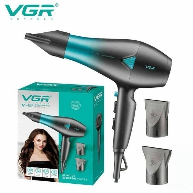 استشوار في جي أر ، 2000-2400 وات ، سرعتان ، أسود ، V-455