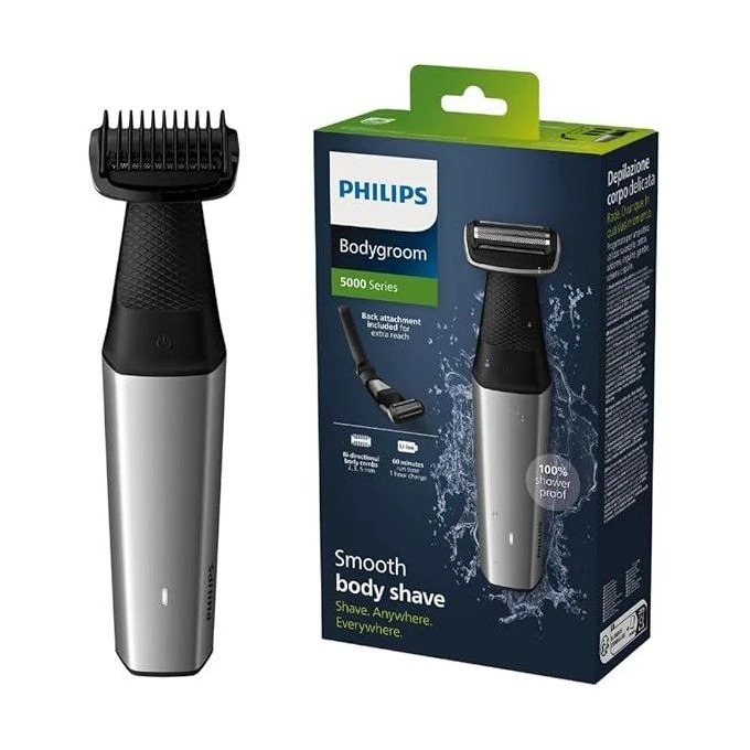 ماكينة تشذيب شعر الجسم BG5021/15 من Philips | أداة تشذيب الجسم والفخذين المقاومة للماء