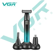 مجموعة تشذيب الشعر الجديدة VGR V-628 متعددة الوظائف لقص شعر الجسم بالكامل مع شحن USB وشعر الأذن والأنف ومنطقة البكيني الخاصة 3 في 1
