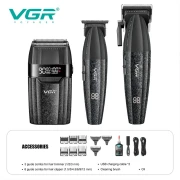 مجموعة أدوات الصالون الاحترافية VGR القابلة لإعادة الشحن - 9000 دورة في الدقيقة ماكينة- V-640 S3