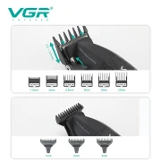 مجموعة أدوات الصالون الاحترافية VGR القابلة لإعادة الشحن - 9000 دورة في الدقيقة ماكينة- V-640 S3