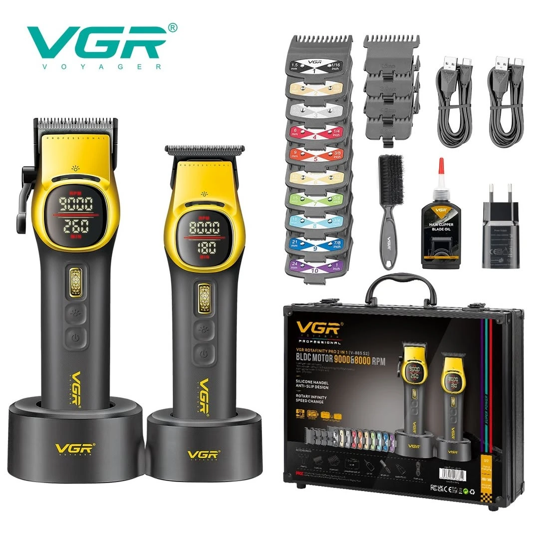مجموعة حلاقة V-885 S2 طقم قص محترف للرجال من vgr