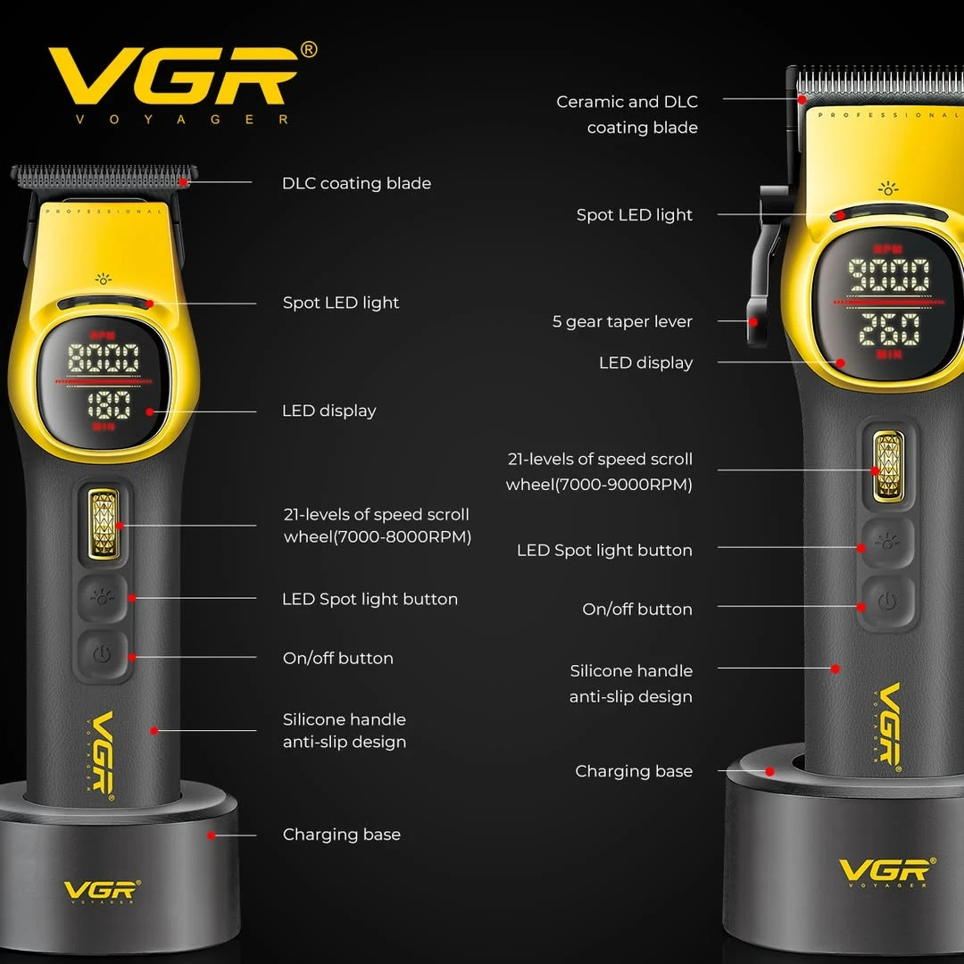 مجموعة حلاقة V-885 S2 طقم قص محترف للرجال من vgr
