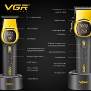مجموعة حلاقة V-885 S2 طقم قص محترف للرجال من vgr