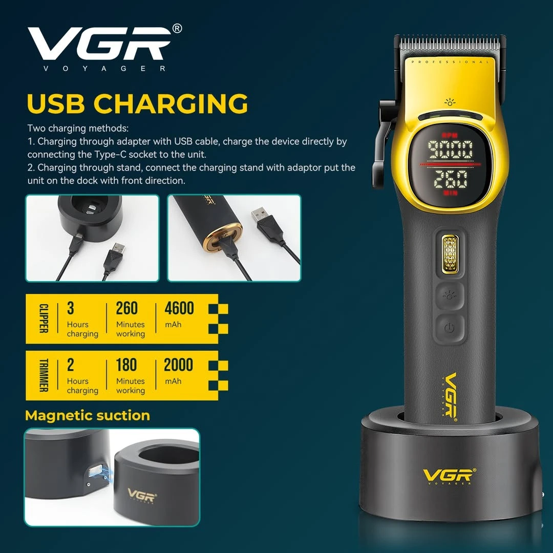مجموعة حلاقة V-885 S2 طقم قص محترف للرجال من vgr
