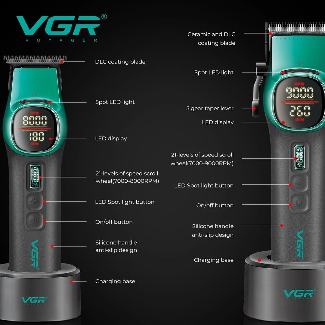 مجموعة حلاقة V-885 S2 طقم قص محترف للرجال من vgr