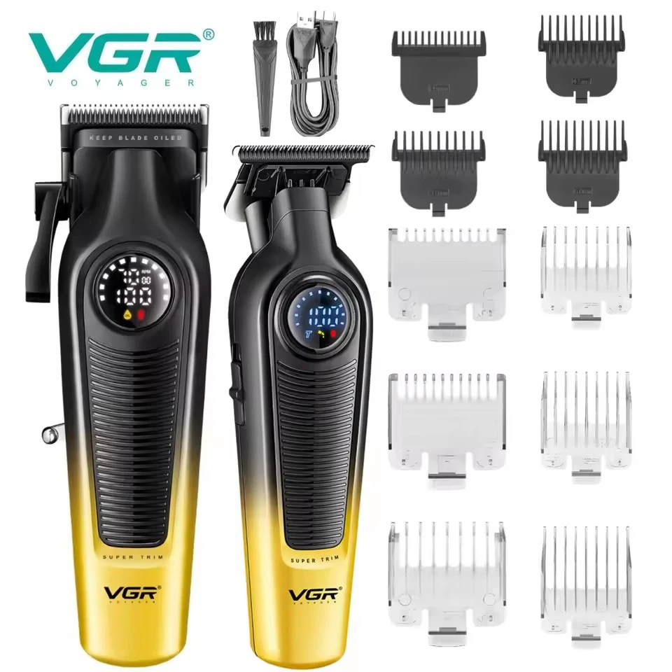 مجموعة حلاقة vgr طقم قص محترف للرجال - V-196 +V-996