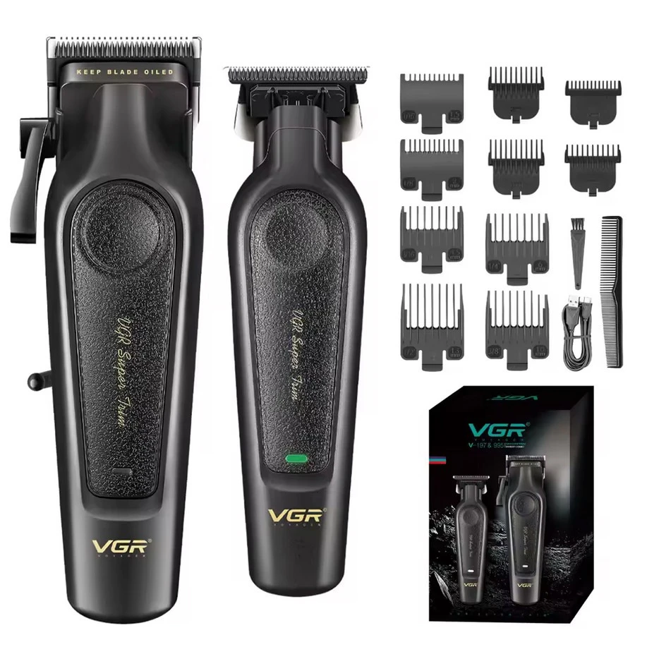 مجموعة حلاقة vgr طقم قص محترف للرجال - V-197+V-995