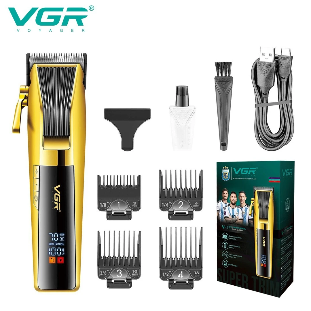 ماكينة قص الشعر VGR الاحترافية القابلة لإعادة الشحن v-177