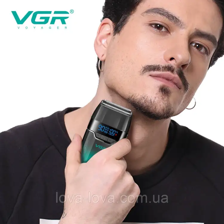 ماكينة حلاقة الوجه VGR، ماكينة حلاقة احترافية للشعر، ماكينة حلاقة لاسلكية للحية، ماكينة حلاقة كهربائية محمولة للرجال V-308