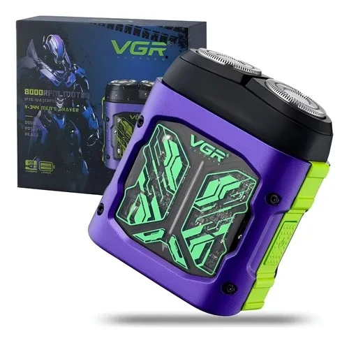 ماكينة حلاقة كهربائية دوارة احترافية Vgr V-344 بمنفذ USB-C - متعدده الالوان
