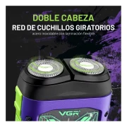 ماكينة حلاقة كهربائية دوارة احترافية Vgr V-344 بمنفذ USB-C - متعدده الالوان