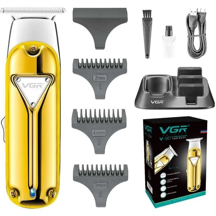 ماكينة حلاقة احترافية للرجال VGR v-967 - لون ذهبي