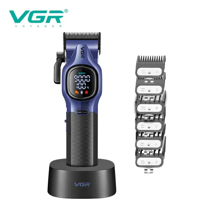 ماكينه حلاقة الشعر المعدنية VGR  قابلة للشحن المهنية 9000 دورة في الدقيقة  V-886C
