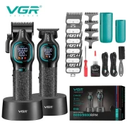 مجموعه قص الشعر الاحترافية VGR V-886 S2 المقاومة للماء -  للرجال