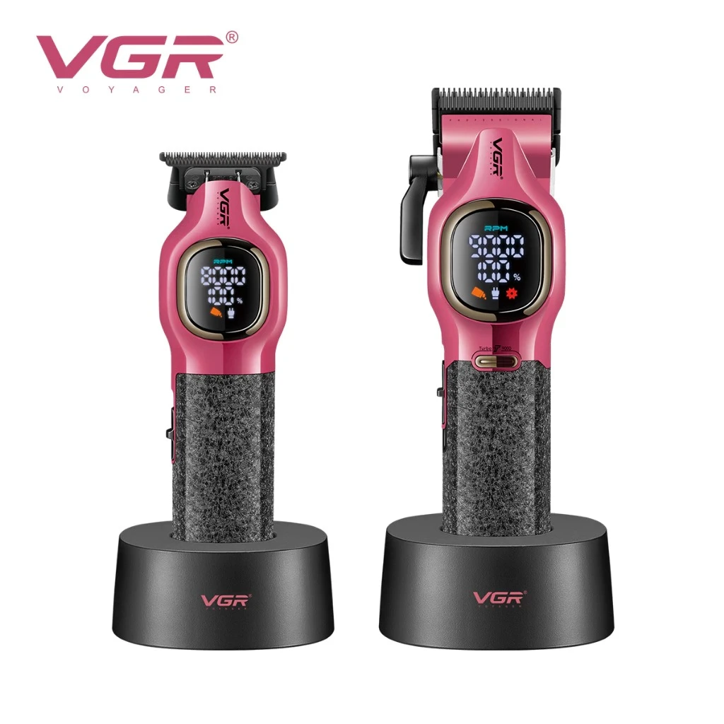 مجموعه قص الشعر الاحترافية VGR V-886 S2 المقاومة للماء -  للرجال
