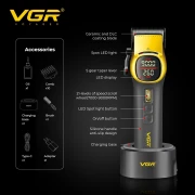 ماكينه حلاقة الشعر الاحترافيه VGR قابلة للشحن المهنية 9000 دورة في الدقيقة V-885 C
