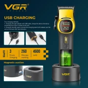 ماكينه حلاقة الشعر الاحترافيه VGR قابلة للشحن المهنية 9000 دورة في الدقيقة V-885 C