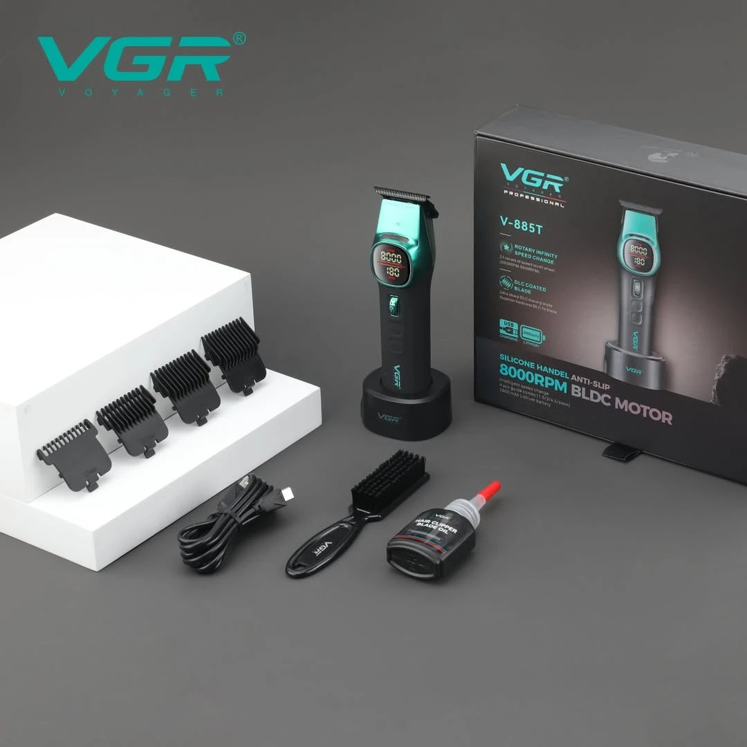 ماكينه حلاقة الشعر الاحترافيه VGR قابلة للشحن المهنية 8000  دورة في الدقيقة V-885 T