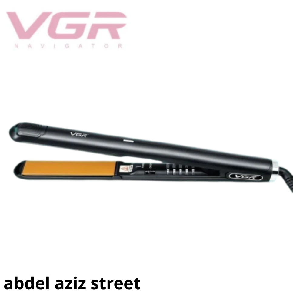 مكواة فرد الشعر الاحترافية VGR V-503  للنساء- لون اسود