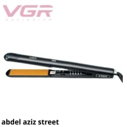 مكواة فرد الشعر الاحترافية VGR V-503  للنساء- لون اسود