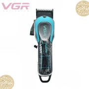 ماكينة قص الشعر للرجال VGR V692 مع شفرة DLC للتعتيم، وشاشة LED، وواجهة USB،ماكينة قص الشعر الاحترافية اللاسلكية الشفافة