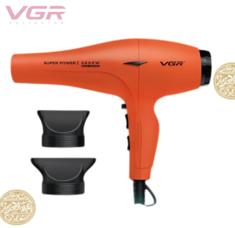 مجفف شعر في جي ار بروفيشنال V-406 - بقوه  3000 واط - لون احمر