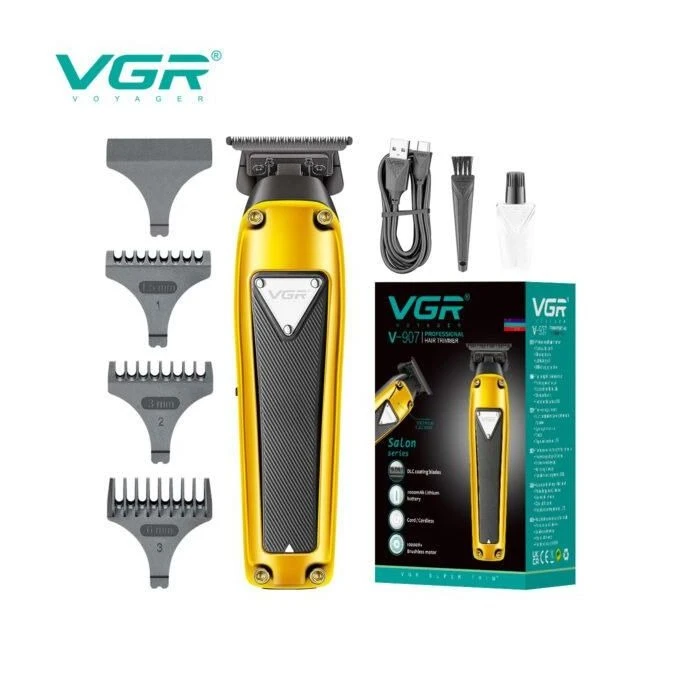 VGR ماكينة حلاقة كهربائية لاسلكية قابلة لاعادة الشحن ضد الماء V-907