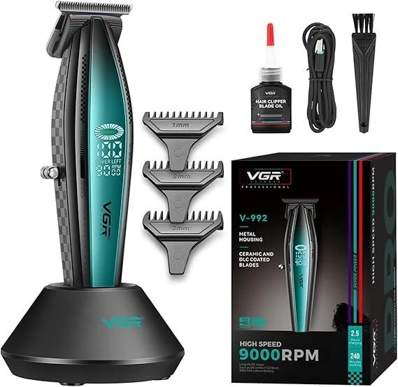 VGR V-992 - ماكينة حلاقة كهربائية احترافية. قابله للشحن للرجال