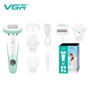 ماكينة حلاقة نسائية احترافية v-750 قابلة للغسل 5 في 1 ماكينة حلاقة كهربائية للجسم vgr