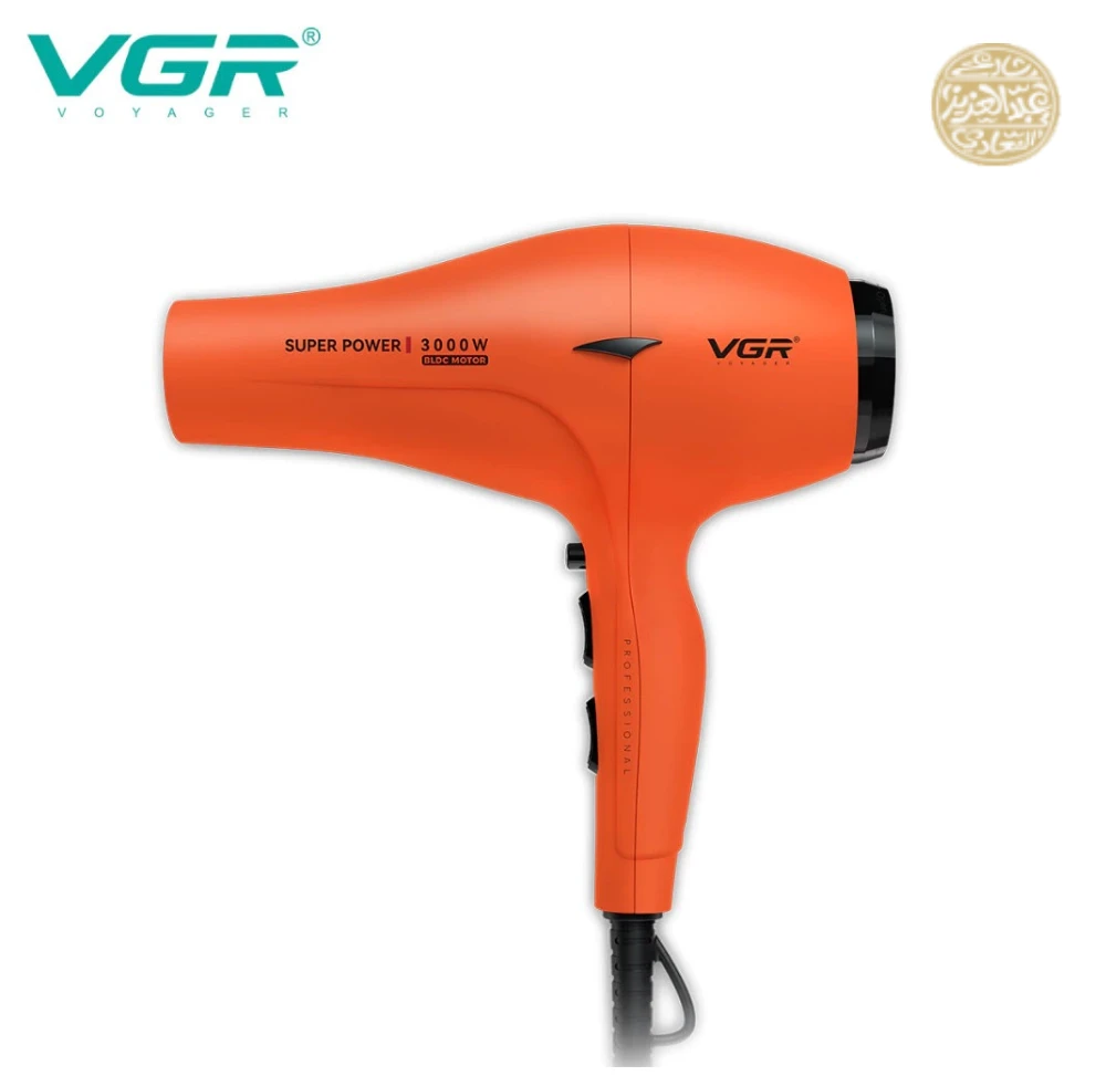 مجفف شعر في جي ار بروفيشنال V-406 - بقوه  3000 واط - لون احمر