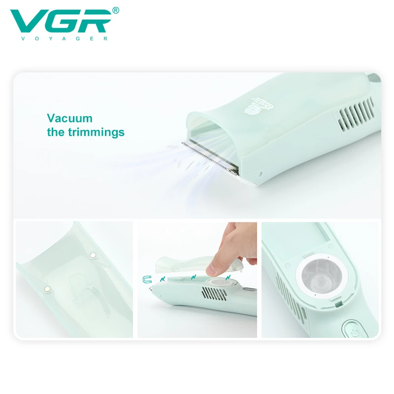 ماكينة قص شعر الأطفال VGR V-155 الاحترافية منخفضة الضوضاء بشفرات سيراميك