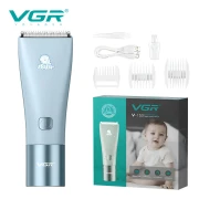 ماكينة قص شعر الأطفال VGR V-153 الجديدة الصامتة المصنوعة من السيراميك ومقاومة للماء للأطفال