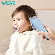 ماكينة قص شعر الأطفال VGR V-153 الجديدة الصامتة المصنوعة من السيراميك ومقاومة للماء للأطفال